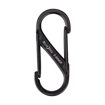 Nite Ize S-Biner Dual Carabiner Stainless Steel, Size 1, Black, 2 count (Pack of 1)