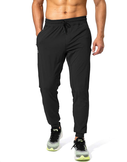 G Gradual Men's Sweatpants with Zipper Pockets Athletic Pants Traning Track Pants Joggers for Men Soccer, Running, Workout(Black,XS)