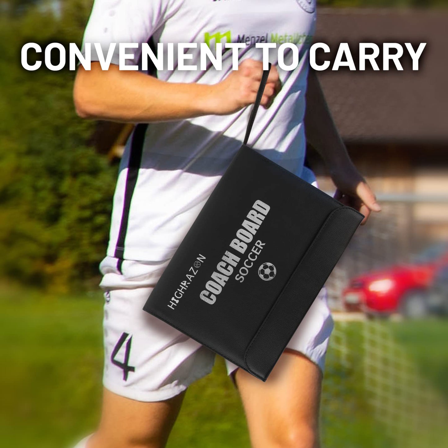 HIGHRAZON Soccer Coaching Board, Magnetic Soccer Clipboard for Coaches, Foldable Board with Dry Erase Marker