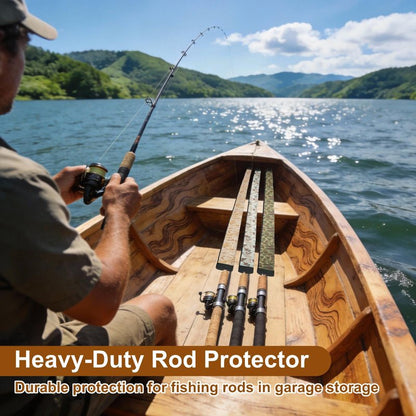 LERQDER Premium Neoprene Fishing Rod Sleeves-Durable,UV Resistance, Puncture Resistant, Rod Socks Protect Cover Casting, Spinning, Trolling Fishing Rods for Storage (4, Beige Camo, 60")