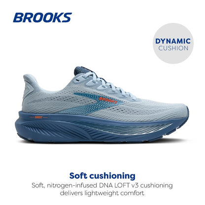 Brooks Men’s Ghost 17 Neutral Running Shoe - Skyway/Moonlight/Orange - 12 Medium
