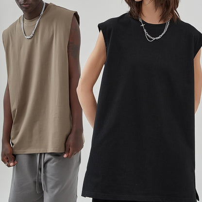 3 Pack Mens Workout Tank Tops Sleeveless Tee Shirts Men Muscle Shirt Gym Cotton T Shirts Running Beach Loose Fit Tee（XZG,BKGYWT,XL