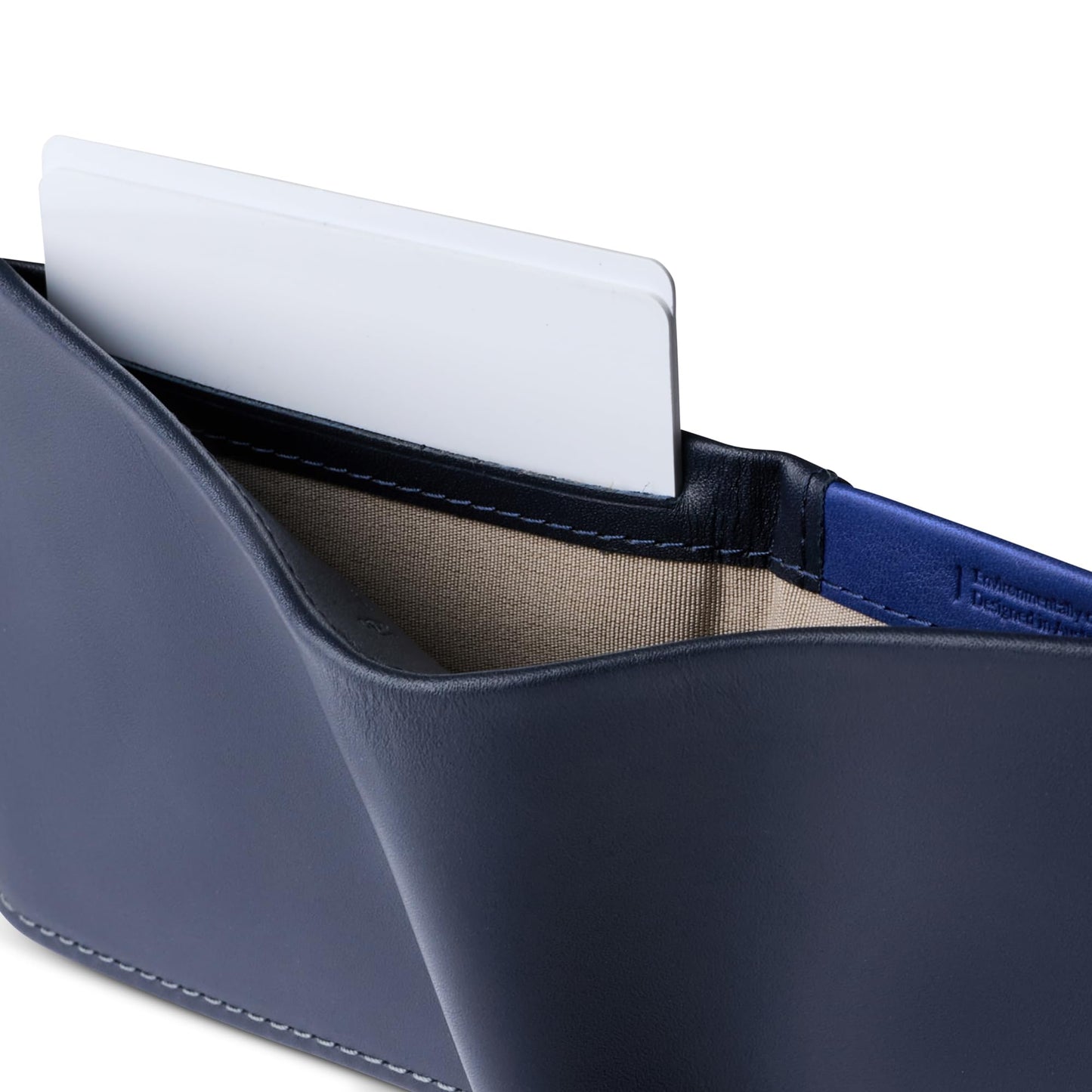 Bellroy Hide & Seek, slim leather wallet, RFID editions available (Max. 12 cards and cash) - Navy