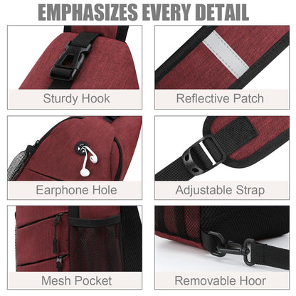 Crossbody Bags for Women Men Trendy Sling Bag Bakpack Casual Chest Bag with Convertible Shoulder Strap