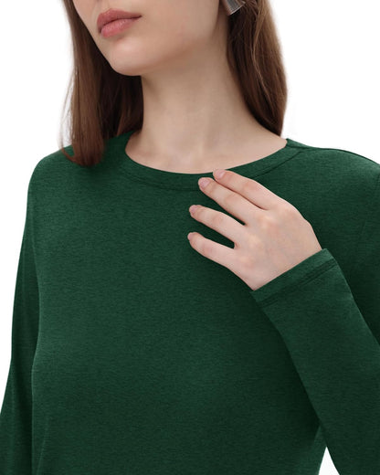GAYHAY Long Sleeve Shirts for Women - Fall Winter Clothes Crew Neck Casual Tops Loose Fit Tees Fashion Outfits 2025
