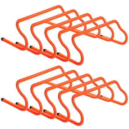 GHB 10 Pack 8" Agility Hurdles Speed Agility Training Hurdles, Detachable Sturdy Hurdles Training Equipment Set with Carry Bag for Kids,Athletes,Soccer,Basketball