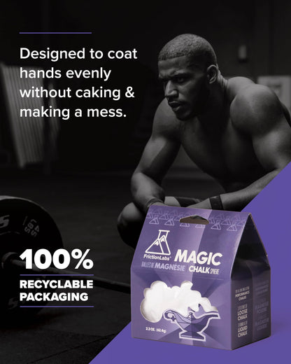 FrictionLabs Magic Chalk Ball, 2.2 oz - Premium Gym Chalk In Refillable Sock - Non Toxic - Great for Climbing, Gymnastics, Weightifting, Crossfit, Pool, Training