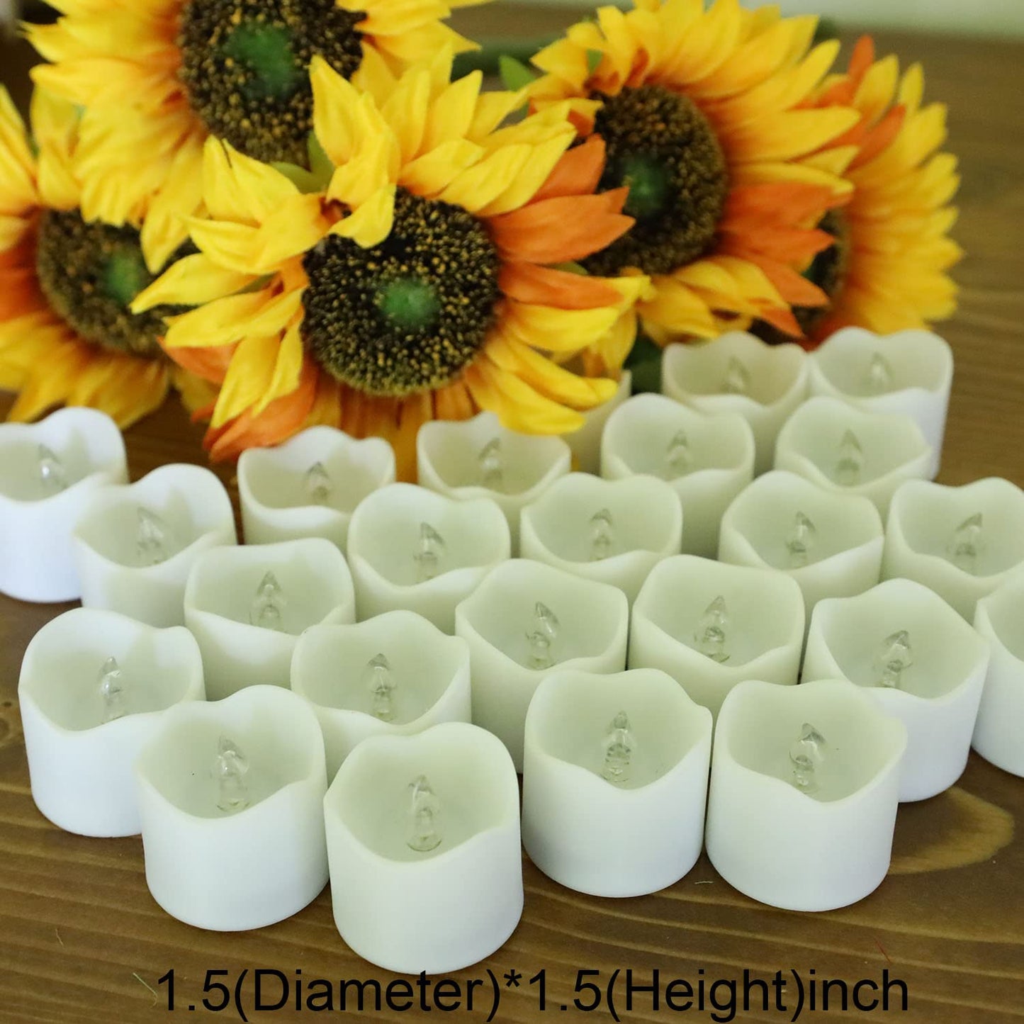 Wilrigir Flameless Votive Candles with Remote Control,CR2450 Battery Operated Tea Light with Timer,Warm Yellow LED Candles for Christmas,Halloween,Home Decoration,Pack of 12