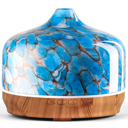 Porseme 500ml Essential Oil Diffuser, Aroma Ultrasonic Humidifier with Remote Control, BPA Free, Auto Shut-Off, Timer Setting for Large Room Sleeping Yoga
