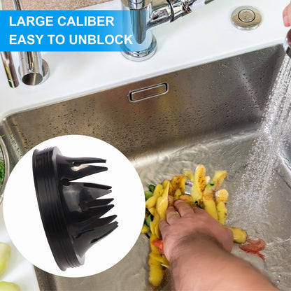 AxiyanX 3 3/8" Inch Sink Splash Guard - Rubber Garbage Guard and Disposal Stopper for Whirlaway, Waste King, and GE Models (Black 3 3/8 in)