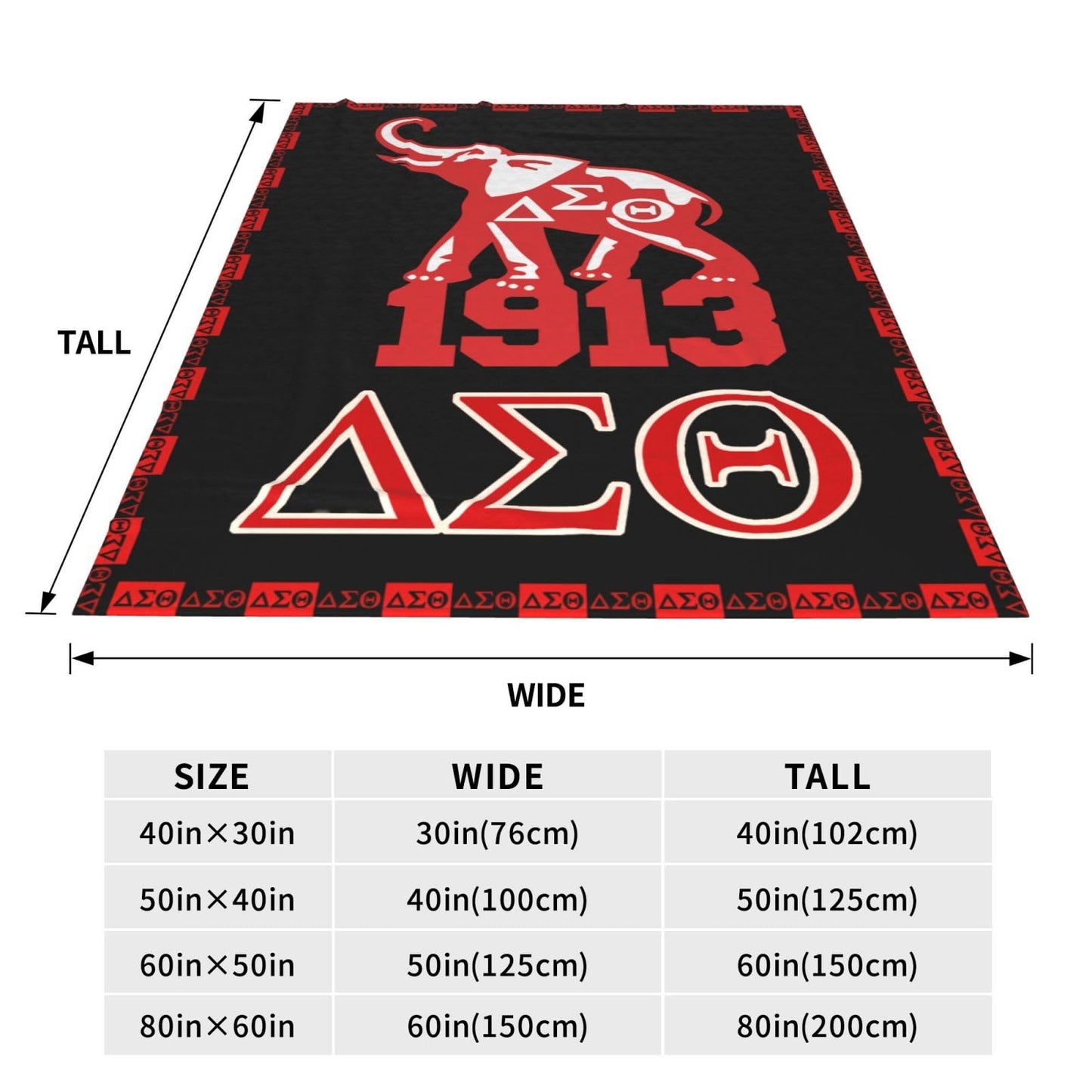 Sorority Gifts Blanket 80"X60",Throws Flannel Lightweight Comfortable Warm Gifts for Women Girls