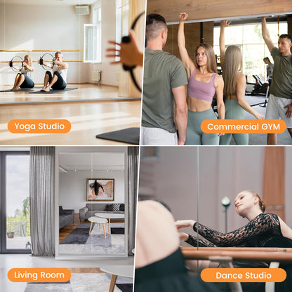 Peegel Home Gym Mirror - 48''x24''(2PCS) Large Frameless Tempered Glass Workout Mirrors for Home Gym Wall,Yoga,Garage,Dance
