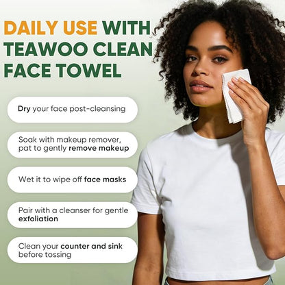 100 Ct Face Towels Disposable, Facial Towelettes