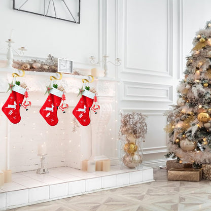Ginbel Direct 8 Pack Christmas Stocking Holders Mantel Stocking Hanger Holder Christmas Decoration Supplies