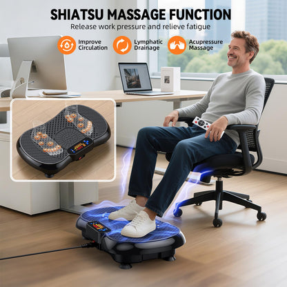 PBYRD Vibration Plate Exercise Machine 2025 Upgraded Vibrating Plate for Lymphatic Drainage Weight Loss 330Lbs, 999 Adjustable Speeds, Full-Body Shaker Vibration Platform for Women Men, Sport Home Gym