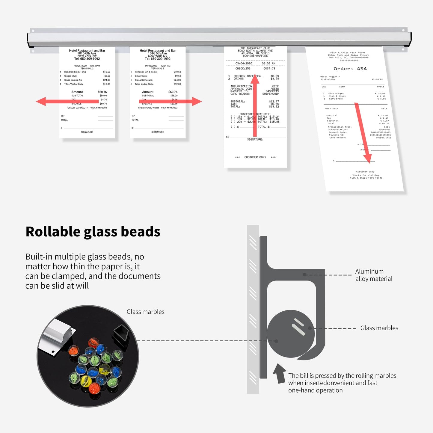 CjgyzTicket Holder for Restaurant, 28/32/36/48/60 inches, Restaurant Order Holder，Durable and Easy to use, Suitable for Commercial Kitchens, cafes, Fast-Food(28 Inch, 2 Pcs)