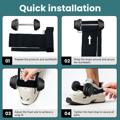 Monkey Dumbbell Foot Attachment, Adjustable Feet Dumbbell Attachment Straps, Tibialis Trainer Strap for Leg Workouts– Leg Extensions, Shin Splint, Hip Flexors, Target Glutes, Hamstring Curls