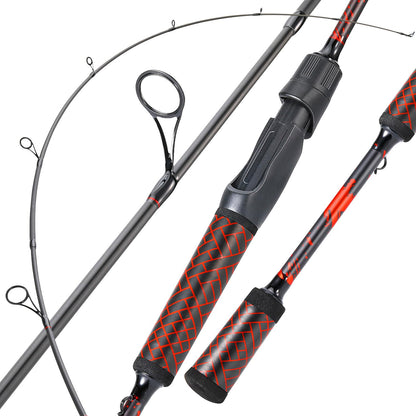 Sougayilang 6.9FT Carbon Inshore Spinning Rod, Durable and Balanced Fishing Rod, Solid Graphite Tip for Increased Sensitivity