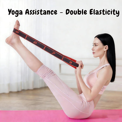 （2Pcs） Numbered Resistance Bands for Glutes & Yoga, Adjustable Pull Rope for Full Body Workout, Arm Leg Exercise Equipment for Home Gym Training(Red&Purple