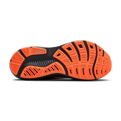 Brooks Men’s Ghost 17 Neutral Running Shoe - Oyster Mushroom/Orange/Ebony - 10 Wide