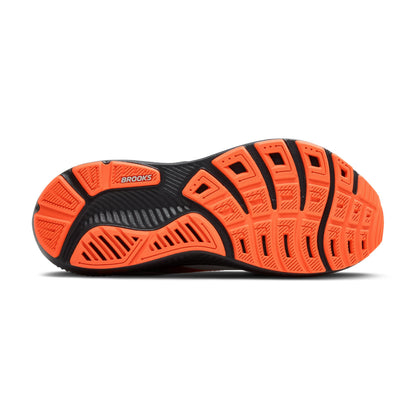 Brooks Men’s Ghost 17 Neutral Running Shoe - Oyster Mushroom/Orange/Ebony - 8 Wide