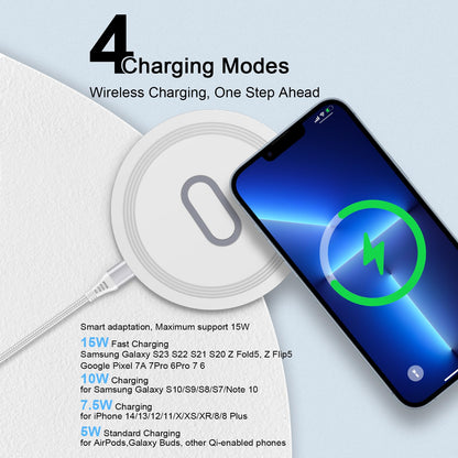 15W Wireless Google Charger Fast Charging Pad for Google Pixel 10 9A 9 Pro XL Fold 8 7 6 Pro 8A 7A,Samsung Galaxy S25 S24 Ultra S23 FE S22 FE S20 Z Flip Fold 7 6,Wireless Charger Station Fast Charging