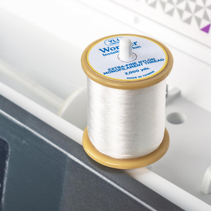 YLI Threads Wonder Invisible – Clear Nylon Monofilament Thread | Strong, Soft & Lightweight for Applique & Quilting – 2000 Yard Spool