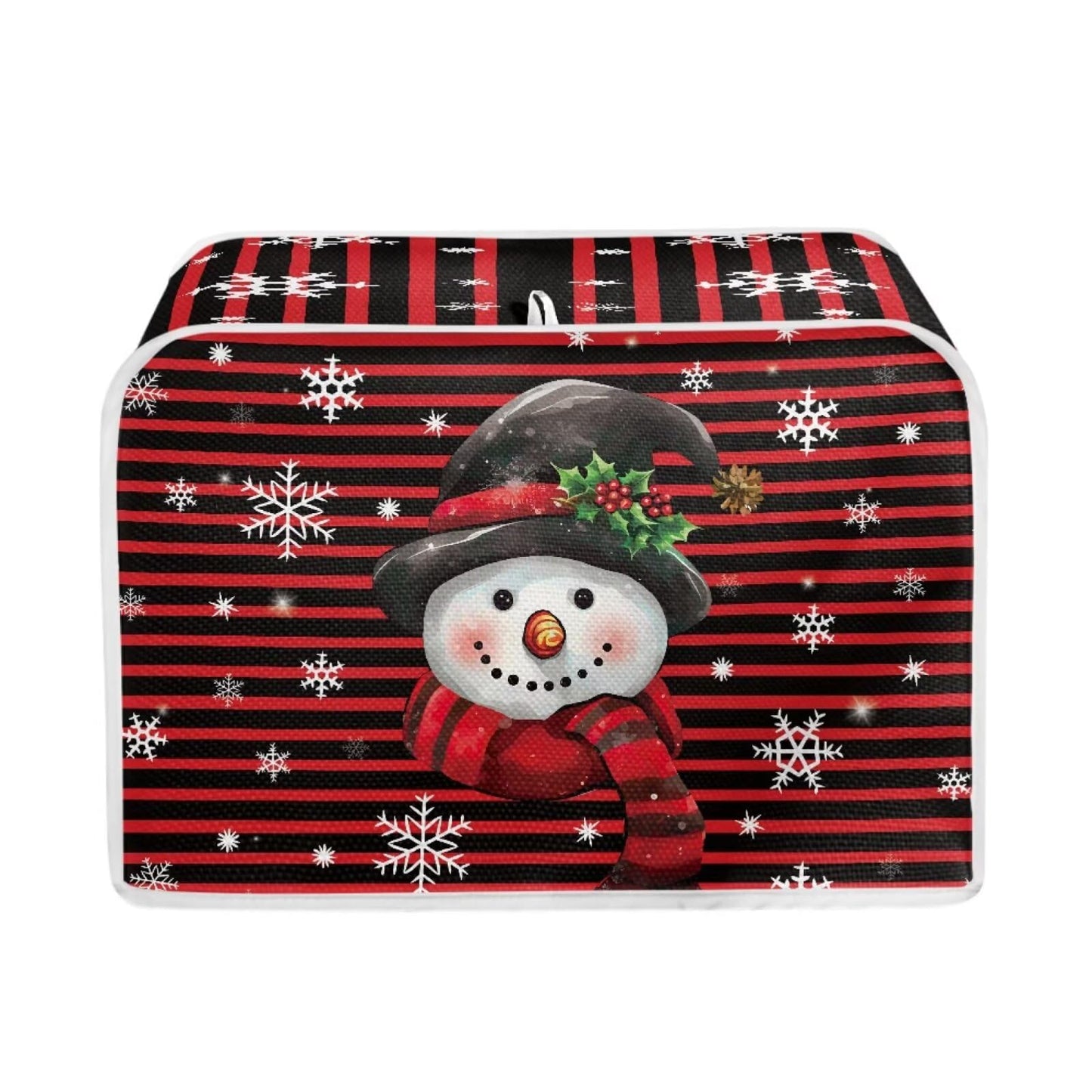 ASQVTIFE Christmas Snowman Toaster Covers 4 Slice Wide Slot Christmas Decorations for Home Snowman Appliance Dust Protector Fits for Most Standard 4 Slice Toasters