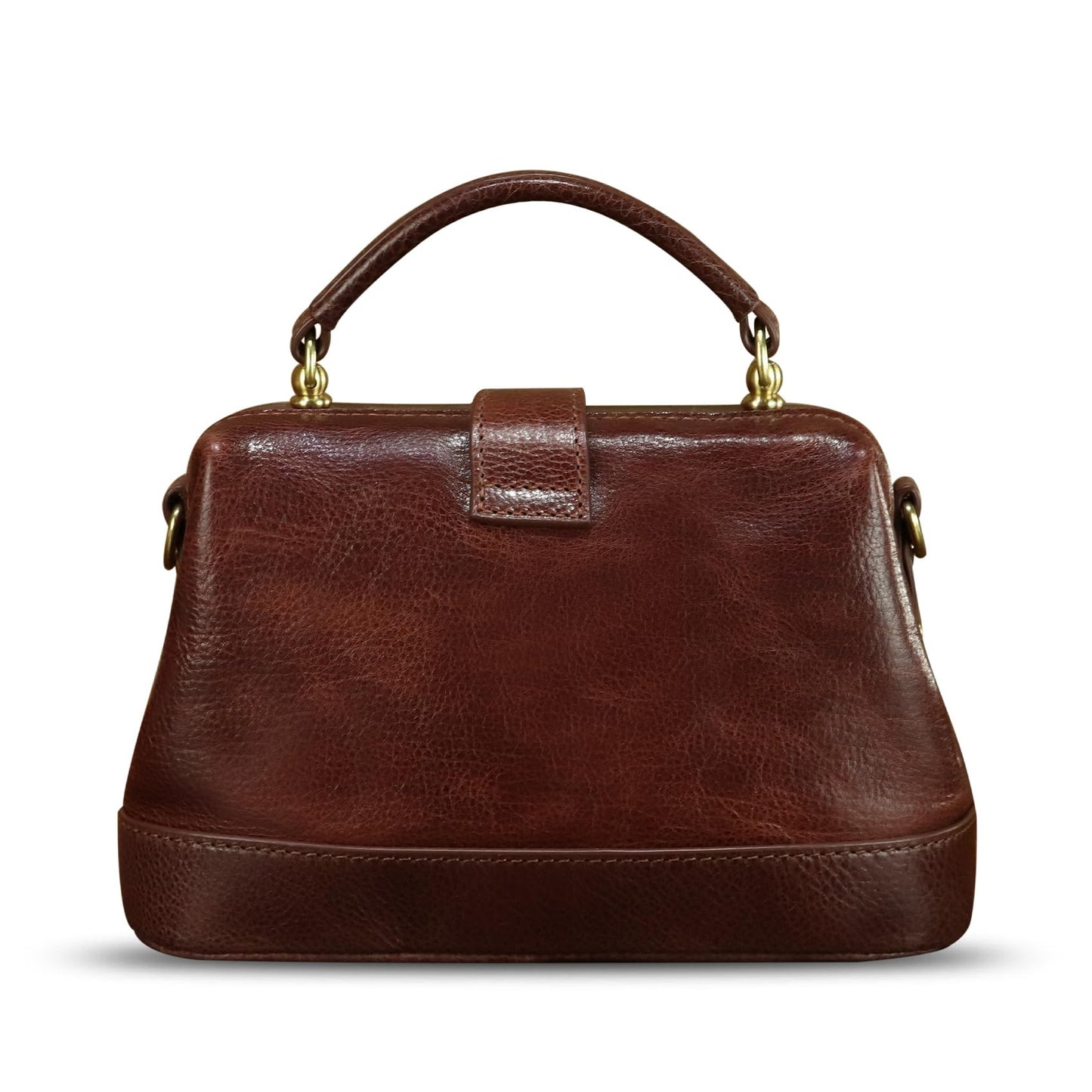 Genuine Leather Small Purses and Handbags for Women Designer Vintage Doctor Style Crossbody Bag Shoulder Satchel Phone Bag (Coffee)
