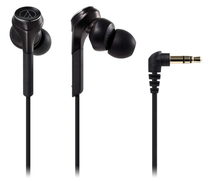 Audio Technica Solid BASS in-Ear Earphones, Wired, Deep Bass, Supports High Resolution Sound Sources, Black ATH-CKS770X BK