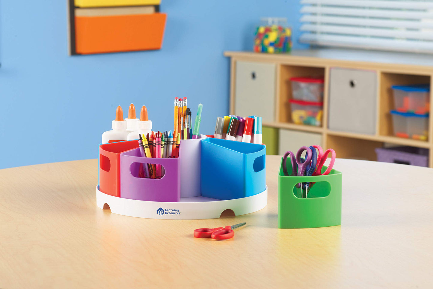 Learning Resources Create a Space Storage Center - Toy Desk Organizer, Classroom Workspace Must Haves, Homeschool Organization, Arts & Crafts , Caddy, Office & Teacher Supplies