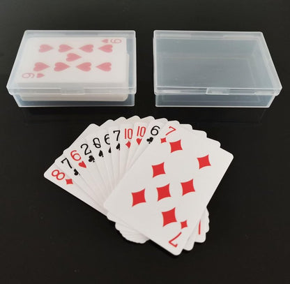 Clear Plastic Playing Card Deck Box - 18 Pcs Organizer for Blank Cards & Trading Cards | Durable Acrylic Storage Solution
