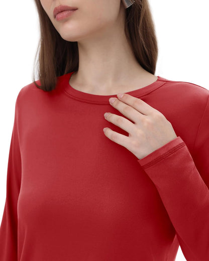 GAYHAY Long Sleeve Shirts for Women - Fall Winter Clothes Crew Neck Casual Tops Loose Fit Tees Fashion Outfits 2025