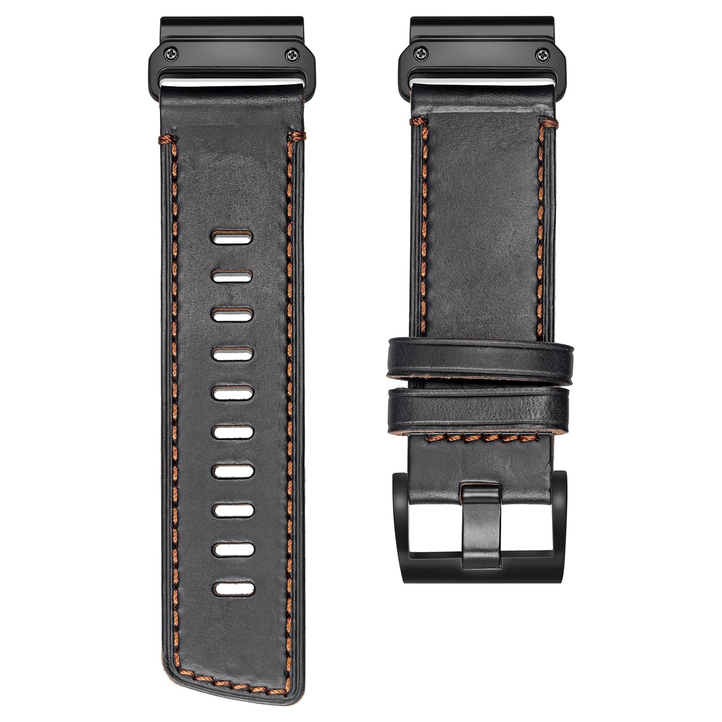 Garmin Fenix 8/7X/6X/5X Plus/3/HR/Descent MK1/D2 Delta PX/D2 Charlie Compatible Leather Watch Strap