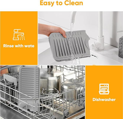 17.7'' Folding Faucet Mat for Kitchen Sink Splash Guard Kitchen Sink Faucet Mat