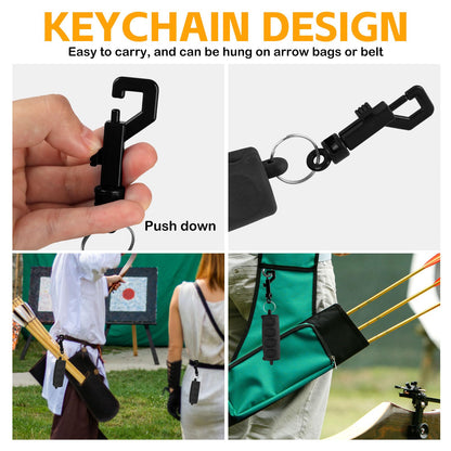 3 Pack Archery Arrow Puller Target Remover Gripper, Rubber Arrow Puller Tool with Belt Clip, Hand Saver Arrow Puller Gripper Archery for Practice Shooting, Black