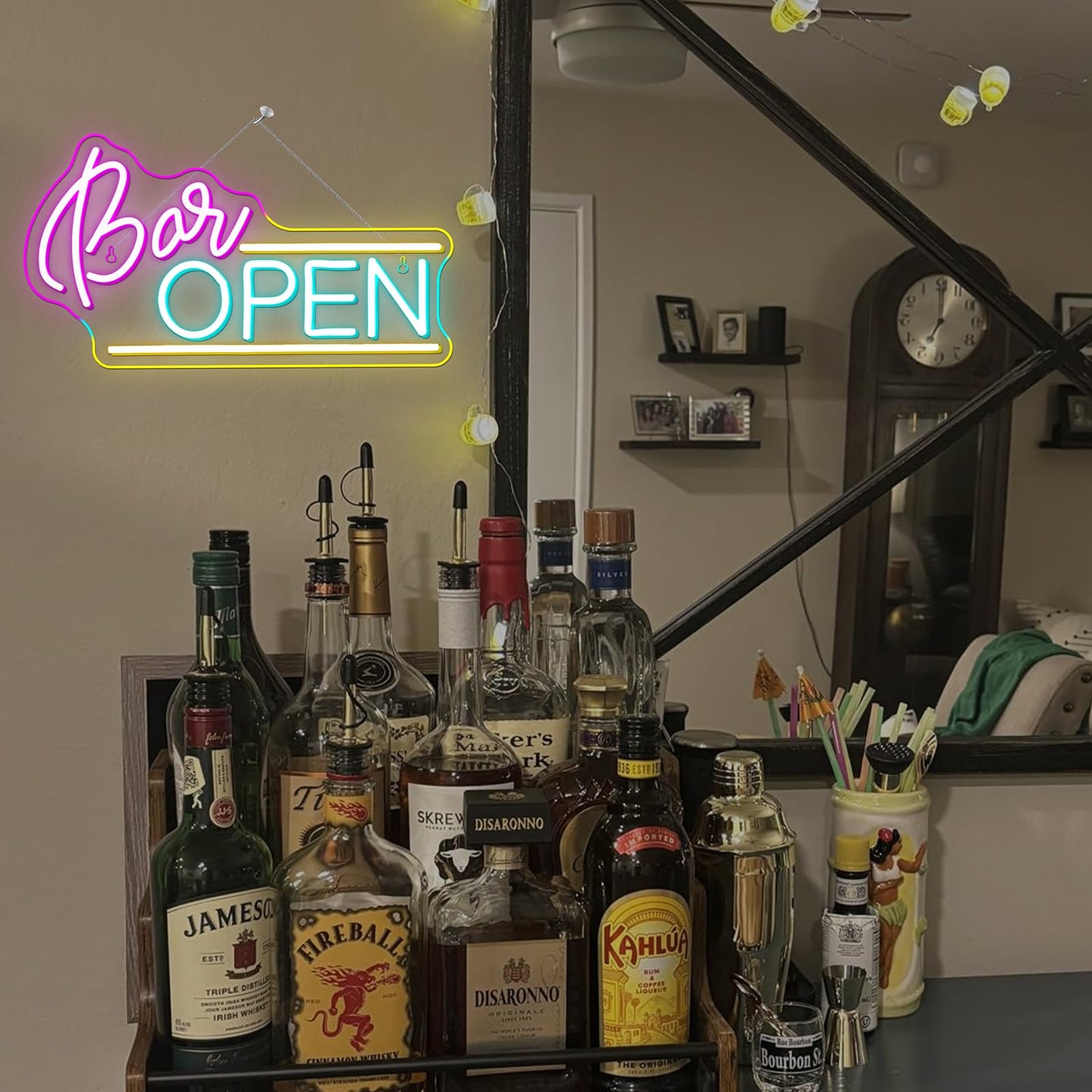 WX&YH Bar Open Neon Sign Led Sign for Wall Open Home Bar Decor Open Bar Neon Lights Signs for Business Window Pub Cafe Man Cave Club Restaurant Open Sign Decor Gifts to Club Party