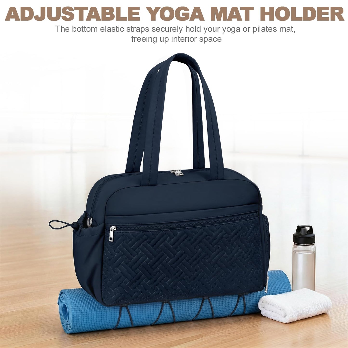 SYTRAH Gym Bag for Women, Lightweight Workout Duffle Bag with Shoe & Wet Separation for Gym, Yoga, Travel & Overnight, Stylish Sports Bag with Adjustable Shoulder Strap Blue