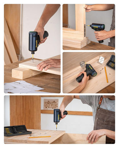 Fanttik REX K2 APEX Impact Driver, Brushless Impact Driver, 1/4'' Hex, Max. 100 N·m Torque, Max. 3000 RPM, 3000mAh Rechargeable Battery, Tool Kit for Cabinet Assembly, Woodworking DIY Projects