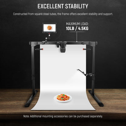 NEEWER Overhead Camera Mount Rig for Top Down Shot with 1s Quick Switch Lock Arca Type QR Plate, Heavy Duty Tabletop Multi Device Stand for Cooking Drawing Crafts Stream, Desk Width≥32"/80cm, ST200