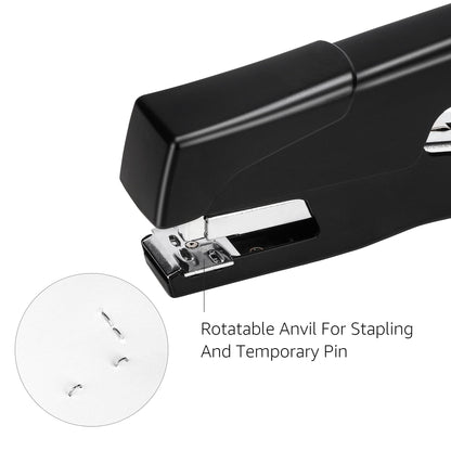 Amazon Basics Effortless Handheld Plier Stapler, 25 Sheet Capacity, Heavy Duty, Easy to Use, Black