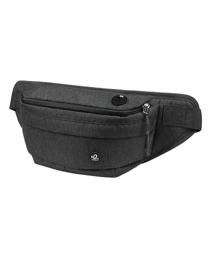WATERFLY Fanny Pack for Men Women Water Resistant Large Hiking Waist Bag Pack Carrying All Phones for Running Walking Traveling (Black)