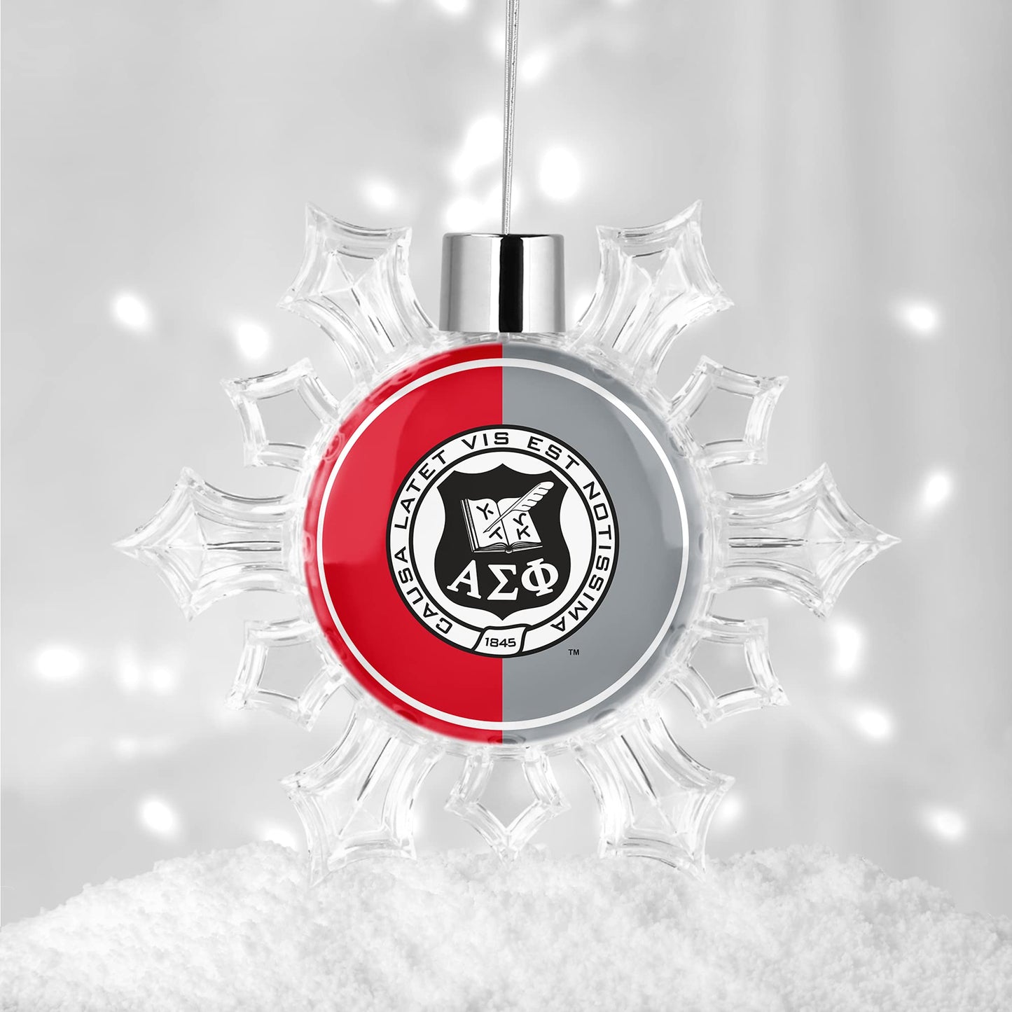 Alpha Sigma Phi Snowflake Christmas Tree Ornament Decoration for Tree Party Home Holiday Decor