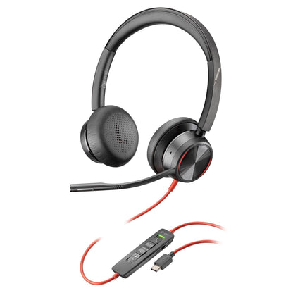 Poly Blackwire 8225 Premium Wired Headset (Plantronics) – Active Noise Canceling – Hi-fi Stereo - Connect to PC/Mac - Works w/Teams, Zoom - Amazon Exclusive