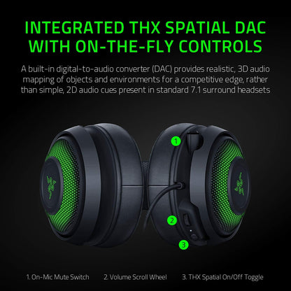 Razer Kraken Ultimate RGB USB Gaming Headset + Base Station V2 Chroma Bundle: Classic Black