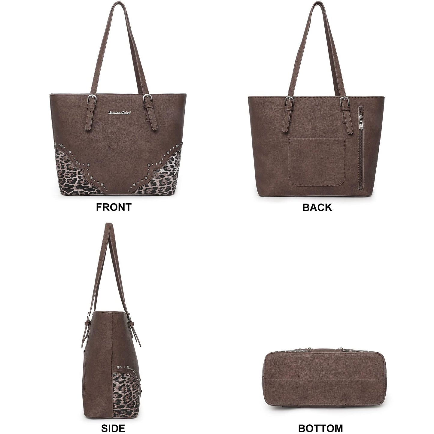 Montana West Purses and Handbags for Women 3pcs Hand Bags Tote Purse and Wallet Set Shoulder Satchel Bag for Women Leopard Print gifts MWC3-G058CF