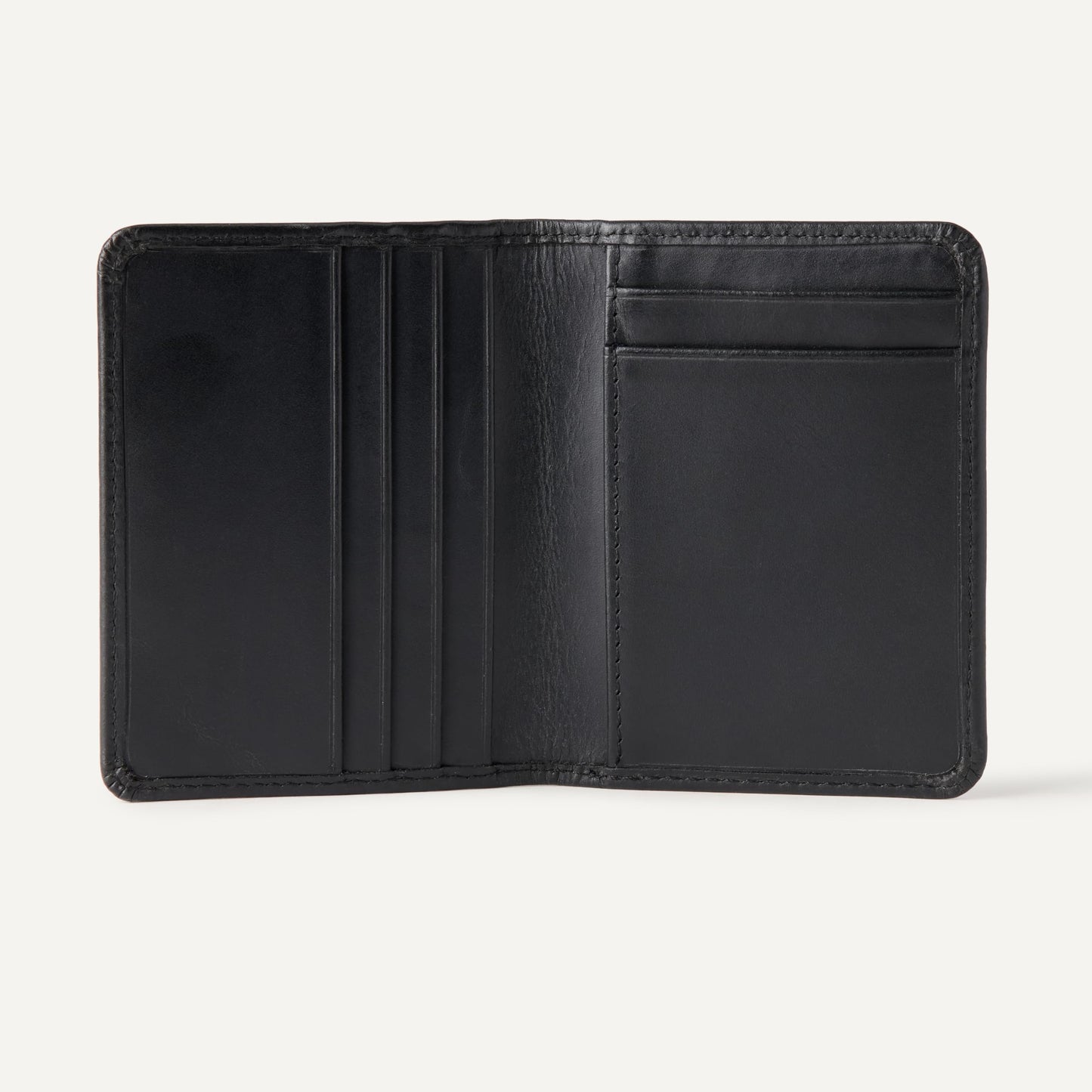 Amazon Essentials Men's Leather Casual Card Case Bifold Wallet, Black, One Size