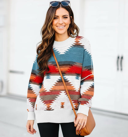 ETCYY Womens Oversized Sweaters Fall 2025 Fashion Clothes Trendy Batwing Sleeve Colorblock Striped Knit Pullover Tops