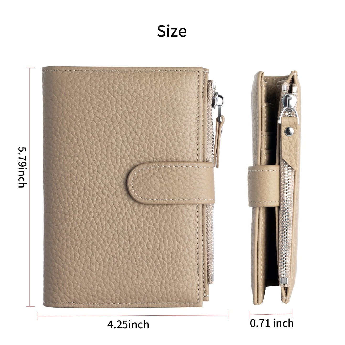 ilovever Passport wallet and Card Slot Combo RFID Blocking Slim Leather Travel Passport Wallet for Men and Women with Zippered Coins Pocket Passport holder, Grey