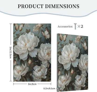 Decorative Art Light Switch Covers Butterflies & Peonies 1 Gang No Device Blank Switchplate Electrical Faceplate for Home Decor